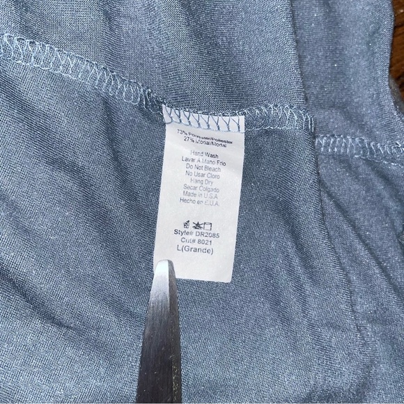 Mod Ref Women’s Off The Shoulder Stonewashed Dress Size Large - Picture 3 of 5